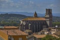 Landscape from a small Spanish town Torroella de Montgri in Costa Brava