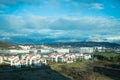 Landscape: small town in the mountains