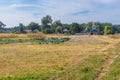 Landscape with small village Mala Rublivka in Poltavskaya oblast, Ukraine Royalty Free Stock Photo