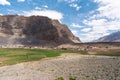 Landscape of a small village in the middle of Himalayan mountain range Royalty Free Stock Photo