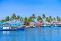 Landscape of small village in seashore Phu Quoc, Kien Giang, Vietnam. Royalty Free Stock Photo