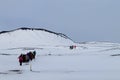 Landscape with snow, Askja caldera area, Iceland