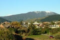 Landscape of snow capped Tararua Ranges as seen from Waikanae Estuary Royalty Free Stock Photo