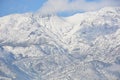 Landscape and Snow fall in Santiago, Chile Royalty Free Stock Photo