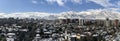 Landscape and Snow fall in Santiago, Chile Royalty Free Stock Photo