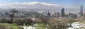 Landscape and Snow fall in Santiago, Chile Royalty Free Stock Photo