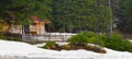 Landscape of Snow in forest in Romanian Carpathian mountains Royalty Free Stock Photo