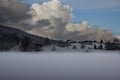 Landscape in the snow Royalty Free Stock Photo