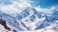 Landscape after a snow storm on Aconcagua, the highest mountain in the Americas and one of the Seven Summits, Andes,