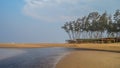 Landscape of Sodwana bay beach in Isimangaliso in South Africa