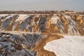 Landscape with soil erosion in Ukraine Royalty Free Stock Photo