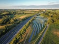 Landscape with solar power plant Royalty Free Stock Photo