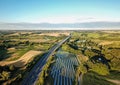 Landscape with solar power plant Royalty Free Stock Photo