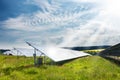 Landscape with solar power plant Royalty Free Stock Photo