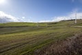 Landscape in south of italy witj aerogenerators Royalty Free Stock Photo