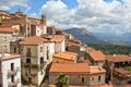 A small town of Santa Domenica Talao in the mountains of the Calabria region in Italy. Royalty Free Stock Photo