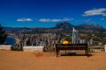 landscape on the Spanish coast near the city of Benidorm on a summer day