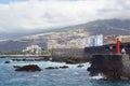 Landscape of the Spanish port city of Puerto de la Cruz on the Canary island of Tenerife