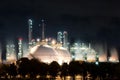 Landscape of sphere tank of storage gas and liquid chamical.