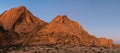 Landscape of the Spitzkoppe granite peaks in Namibia Royalty Free Stock Photo