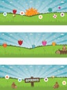 Landscape spring banners