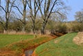 Landscape in Spring at the River Aller in the Village Westen, Lower Saxony