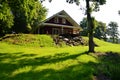 Landscape in Sring in the Lueneburger Heath, Lower Saxony. Royalty Free Stock Photo