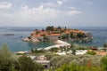 landscape with St. Stephen's island in summer by the sea