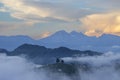 Landscape with St. Thomas Church (Cerkev Sveti Tomaz) near Skofja Loka, Slovenia