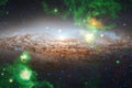 Landscape of star clusters. Beautiful image of space. Cosmos art. Elements of this image furnished by NASA Royalty Free Stock Photo