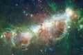 Landscape of star clusters. Beautiful image of space. Cosmos art. Elements of this image furnished by NASA Royalty Free Stock Photo