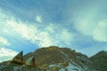 Landscape of Stepantsminda Kazbegi, Georgia, Natural mountains for background and inspiration