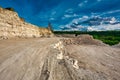 Landscape of stone quarry Royalty Free Stock Photo