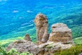 Landscape with stones of the Valley of Ghosts on Demerdji mountain, Crimea