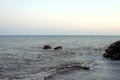 The southern coast of the Crimean peninsula near the town Malorechensk. Ukraine. Storm on the Black Sea.