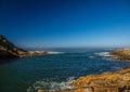 Landscape at the Storms River Mouth at the Indian Ocean Royalty Free Stock Photo