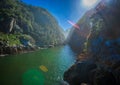 Landscape at the Storms River Mouth at the Indian Ocean Royalty Free Stock Photo