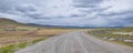 Landscape stormy panorama view from the border of Utah and Idaho from Interstate 84, I-84, view of rural farming with sheep and co