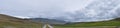 Landscape stormy panorama view from the border of Utah and Idaho from Interstate 84, I-84, view of rural farming with sheep and co Royalty Free Stock Photo
