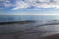 Landscape with stratocumulus clouds over horizon line Royalty Free Stock Photo