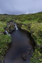 Landscape with stream and small waterfalls on the top of PoÃÂ§o Ribeira do Ferreiro at FajÃÂ£ Grande and FajÃÂ£zinha