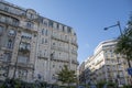 Landscape of street view of traditional building in Lisbon Portugal