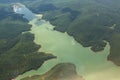 Landscape of the summer Crimea from the height of aircraft Royalty Free Stock Photo
