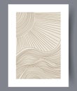 Landscape sun marine waves wall art print