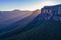 Landscape Sunrise of Blue Mountains, Sydney, Australia Royalty Free Stock Photo