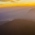 Landscape. Sunrise on the mountain Adam`s Peak. Sri Lanka. Royalty Free Stock Photo