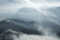 Landscape. Sunrise on the mountain Adam`s Peak. Sri Lanka. Royalty Free Stock Photo