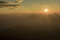 Landscape. Sunrise on the mountain Adam`s Peak. Sri Lanka. Royalty Free Stock Photo
