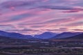 Landscape at sunrise,  mountains, Yamal Royalty Free Stock Photo