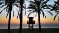 Atardecer de un verano en la playa de Torremolinos (MÃÂ¡laga)